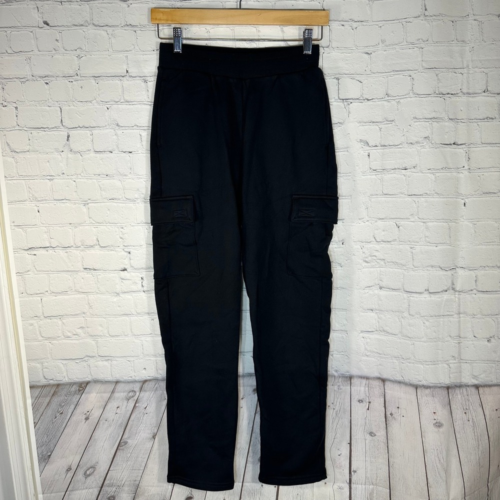 NWOT American Giant Womens Black Cargo Sweatpants 100% Cotton Made in USA XS